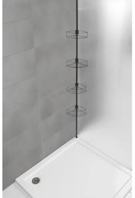WENKO 24568100 - Poliță de colț DOLCEDO, 31 x 230 cm, inox/negru