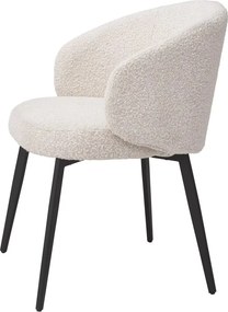 Set de 2 scaune cu brate design LUX Lloyd, boucle crem 115093 HZ