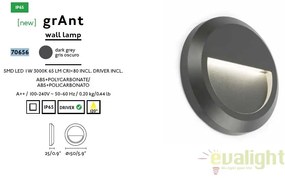 Aplica de perete exterior cu iluminat LED, GRANT-R 70656