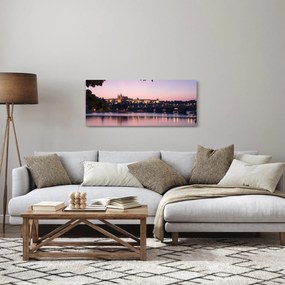Tablou cu palatul din Praga și Vltava (120x50 cm)