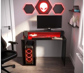 Masă PC pentru gaming Garrick 2 (negru) (cu iluminat LED RGB). 1064135
