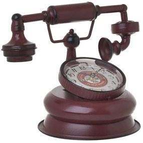 Ceas de birou Antique Telephone Burgundy 21 x 21 cm