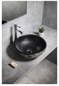 Chiuvetă neagră rotundă din ceramică ø 41 cm Priori – Sapho