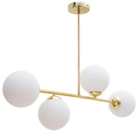 Lustră pe tijă FIRA 4xE27/60W/230V auriu