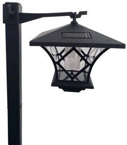 Lampă LED solară de exterior 3 în 1 LED/1,2V 200 mAh IP44 negru