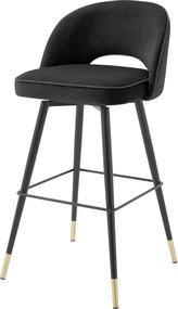 Set de 2 scaune de bar design modern Cliff, negru 114574 HZ