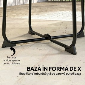 Outsunny Masă de Cafea Măsuță joasă din fier | Aosom Romania