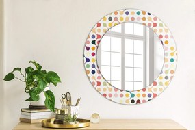 Oglinda rotunda imprimata Seamless multi -colored