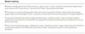 Corp de iluminat ambiental exterior IP54 Erda diametru 30cm