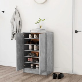vidaXL Pantofar, gri beton, 60x35x92 cm, PAL