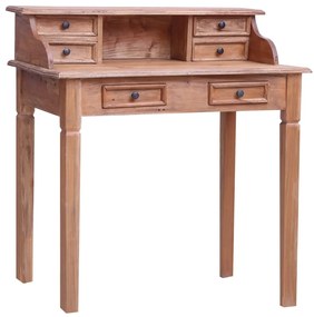 vidaXL Birou de scris cu sertare, 90x50x101 cm, lemn masiv de mahon
