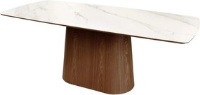 Masa sufragerie, Ceramica Alba, Furnir Nuc, UNIQUE 200cm A-45139 VC