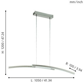 Eglo 97911 - Lustr LED RGB dimabil FRAIOLI-C 2x17W/230V pe cablu