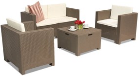 Mobilier terasă din tehnoratan Colorado Coffee 4 BOX cappuccino Bica