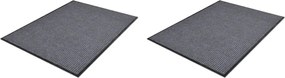 vidaXL Covorașe de ușă din PVC, 2 buc., gri, 90x60 cm