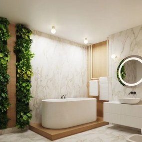 Aplică pentru baie Sollux SL.1717 HALO 1xG9/8W/230V IP44 crem