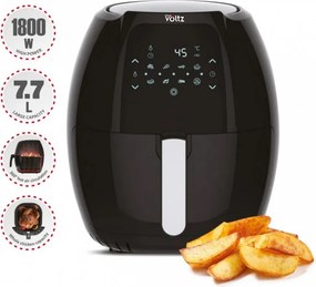 La mâna a doua: Friteuza cu aer cald Oliver Voltz OV51980F, 1800W, 7.7 L, 8 programe, Timer, Negru