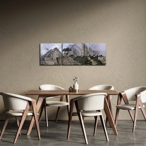 Tablou - Machu Picchu (cu ceas) (90x30 cm)