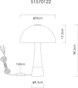 Veioza/Lampa de masa stil nordic PAULIN nisip