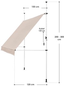 Copertinã "Kuweit" 150 x 120 bej