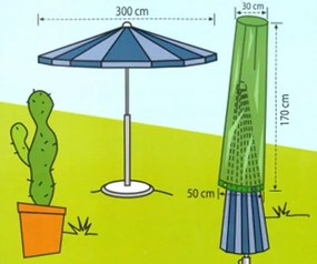 Husă de umbrelă cu un diametru de 3 m - verde
