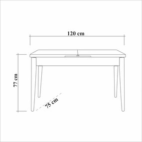 Set masa si scaune (6 piese) Costa Atlantic Anthracite