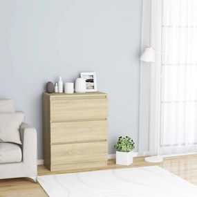 801385 vidaXL Servantă, stejar sonoma, 60 x 35 x 76 cm, lemn prelucrat