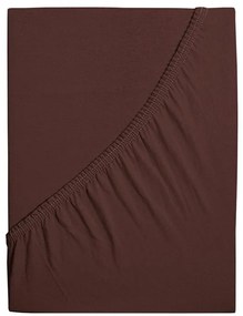 Cearceaf Jersey pentru patut de copii EXCLUSIVE 60x120 cm maro inchis
