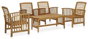 3057974 vidaXL Set mobilier de grădină, 5 piese, lemn masiv de acacia