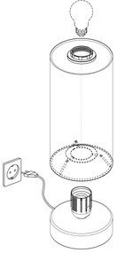 Lampă dimabilă de masă Eglo 95118 PASTERI 1xE27/40W/230V