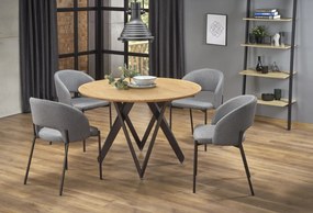 Set masa rotunda Mozambik ø120 cm + 4 scaune K373 gri