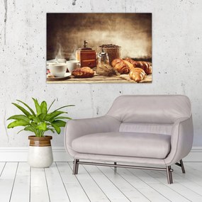 Tablou - Cafea și mic dejun (90x60 cm)