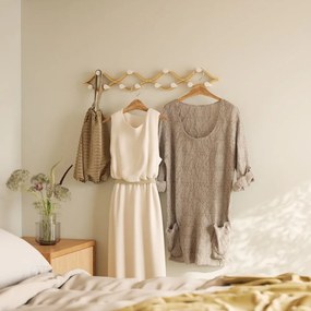 Cuier de perete în culoare naturală din lemn de arbore de cauciuc Montage – Umbra