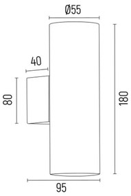Aplica de perete cu lumina ambientala design modern Mitos plus auriu
