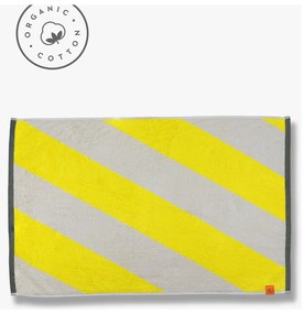 Covoraș de baie galben din bumbac organic 50x80 cm Diagonal – Mette Ditmer Denmark