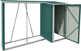 şopron din lemn cu şopron, 270x104x159 cm, verde închis, ARPOL TYP 2