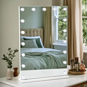 BRILAGI - oglindă LED reglabilă pentru machiaj HOLLYWOOD LED/15W/230V 55x77 cm albă