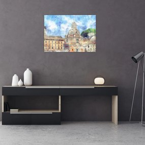 Tablou - Biserica Santa Maria di Loreto, Roma, Italia (70x50 cm)