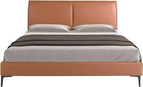 Pat dublu tapitat design LUX Brown 180x200cm