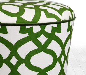 Taburet tapițat Moss - Green, White