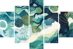 Tablou – Coroană verde a arborelui vieții (150x105 cm)