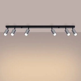 Spot Sollux SL.1372 WINX 6xGU10/10W/230V negru/crom