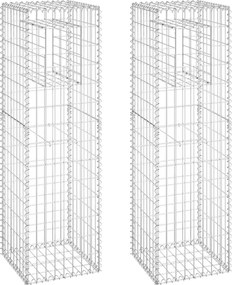 vidaXL Stâlpi tip coș gabion, 2 buc., 40x40x140 cm, fier