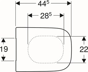 Capac vas wc duroplast, alb, Geberit Selnova Square