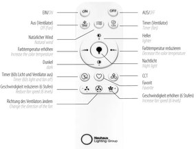 Plafonieră LED cu ventilator JUST LIGHT. 14644-18 VENIKA LED/36W/230V 2700-5000K + telecomandă
