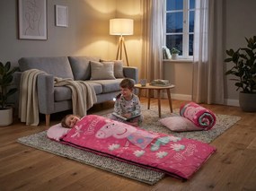 Sac de dormit pentru copii PEPPA PIG 170x70 cm, roz