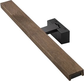 Brilagi -LED Iluminare pentru oglindă de baie 3 în 1 WOODY MIRROR LED/12W/230V IP44 negru/stejar nuc