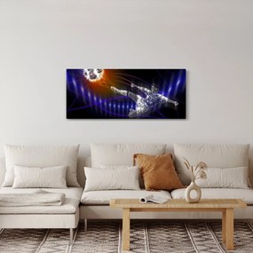 Tablou - Fotbaliști în săritură (120x50 cm)