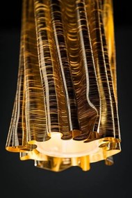 Pendul design Art Deco realizat manual Accordeon Vertical Gold