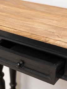 Consola din lemn de mango, cu raft, aspect vintage, Nevermore